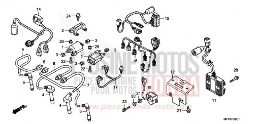 FAISCEAU SECONDAIRE/BOBINE D'ALLUMAGE CB1300SAA de 2010